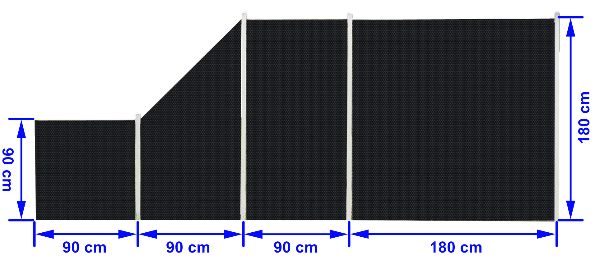 Płot Panelowy Jednostronny 180x180cm Technorattan – kolor brąz jasny+ciemny